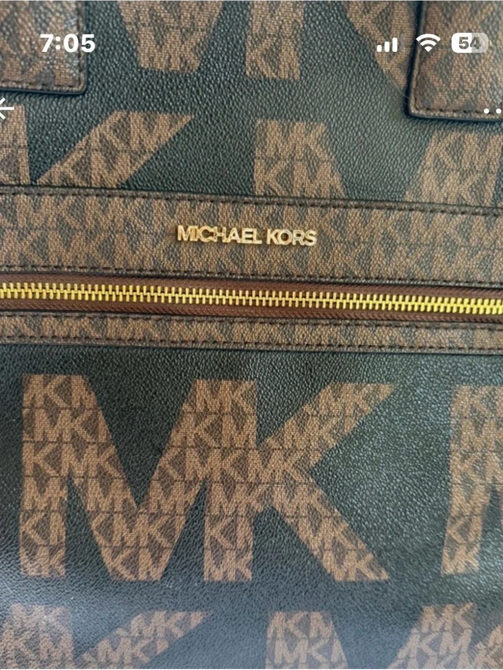 Michael Kors Brown MK Logo Tote